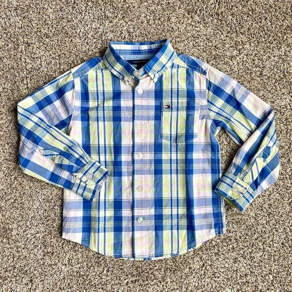 Tommy Hilfiger Toddler Boy Flannel Button Up Shirt - Size: 4 - Picture 1 of 5